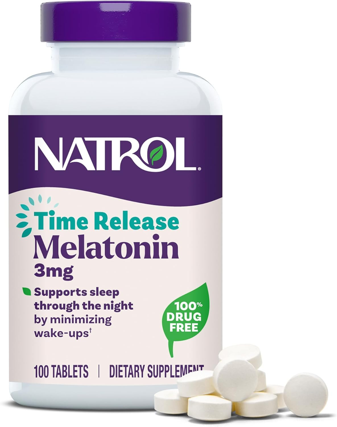 Melatonin Time Release, 3 Mg, 100 Tablets