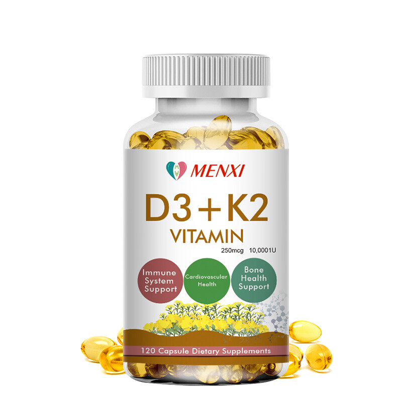 Vitamin K2 (MK7) with D3 10000 IU Supplement, BioPerine Capsules, Immune Health