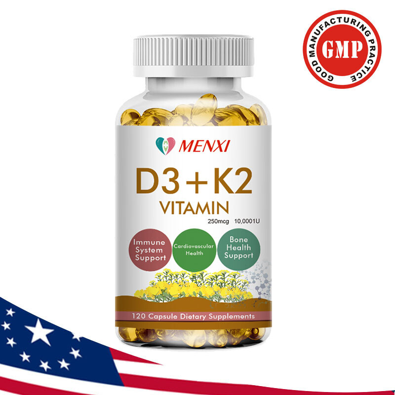 Vitamin K2 (MK7) with D3 10,000 IU Supplement, BioPerine Capsules, Immune Health