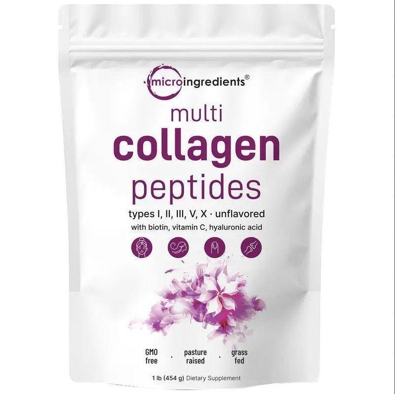 Micro Ingredients Multi Collagen Peptides Powder, 1lb