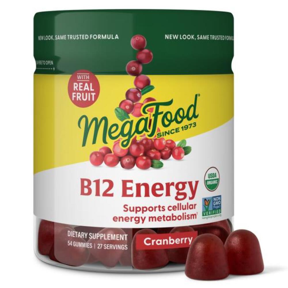 8/26 MegaFood Vitamin B12 Energy Gummies – Vegan – With Methyl B12 Vitamins to S