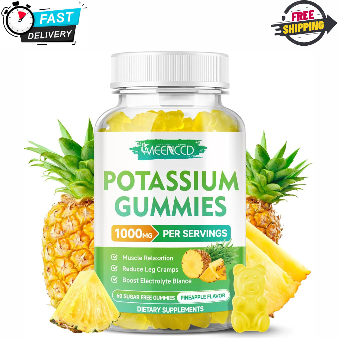 Potassium Citrate Gummies 1000mg, High Potency Potassium Supplement Gummies…
