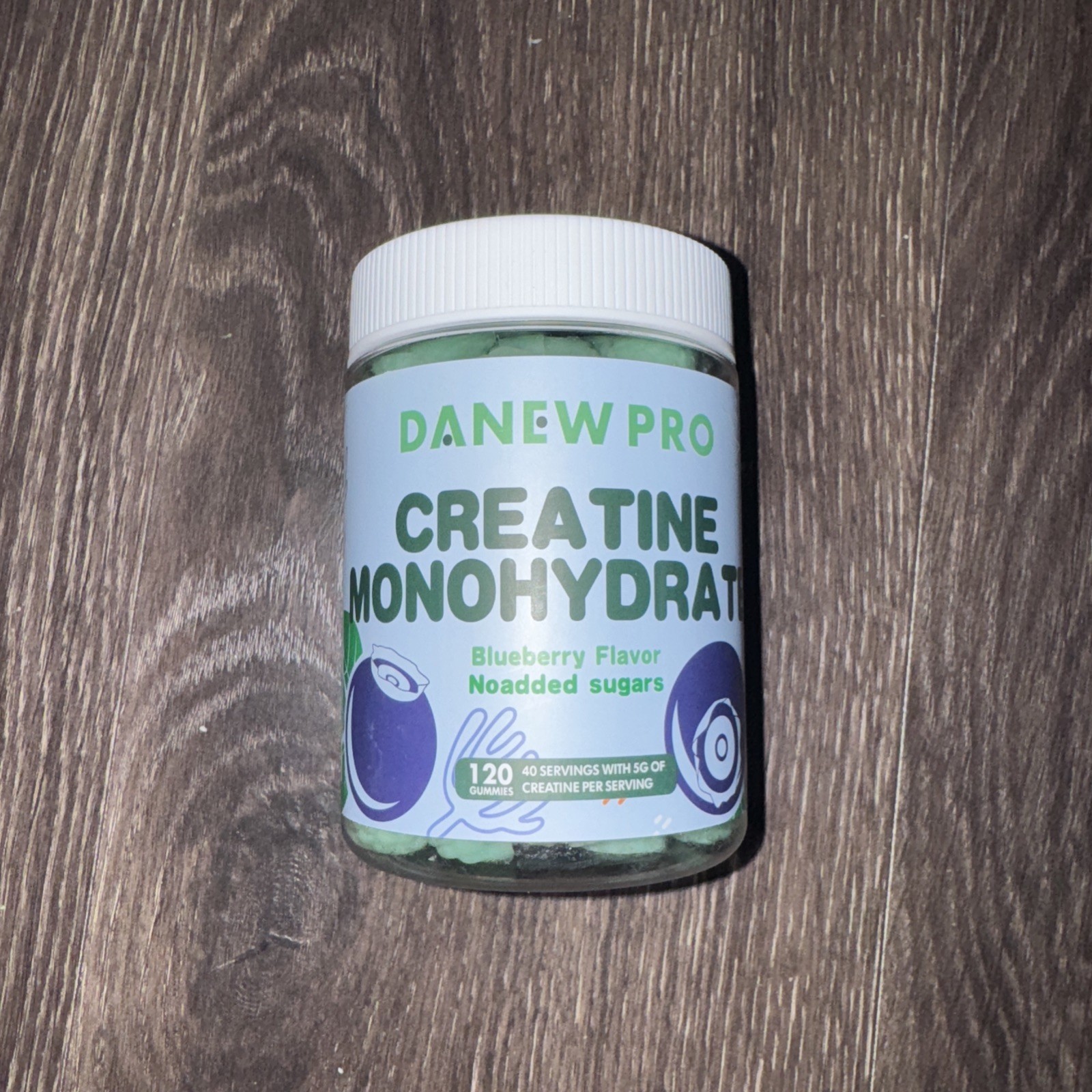 DANEW PRO Creatine Monohydrate Blueberry 120 Gummies Exp 04/26
