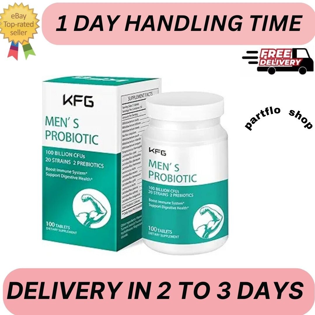 Probiotics Supplement 100 Billion Cfu 20 Strains, 2 Prebiotics for Men Digestive