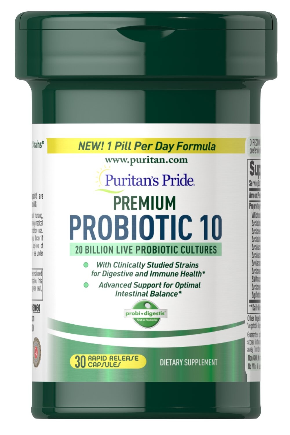 Puritan’s Pride Premium Probiotic 10-30   Capsules
