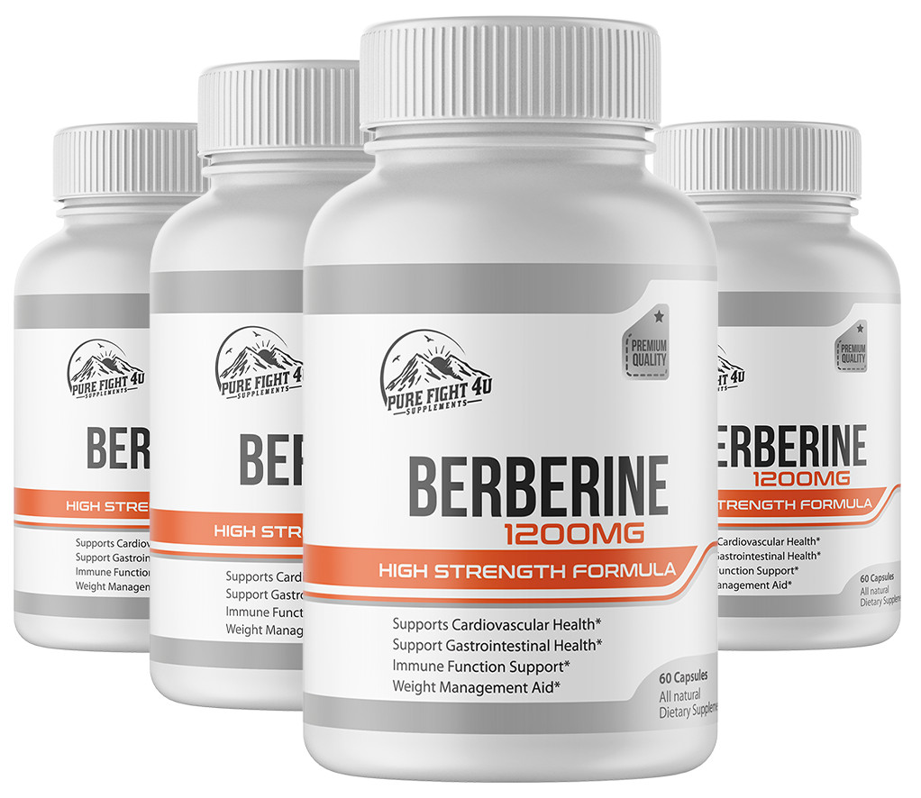 Berberine 1200mg High Strength Formula 4 Bottles 240 Capsules