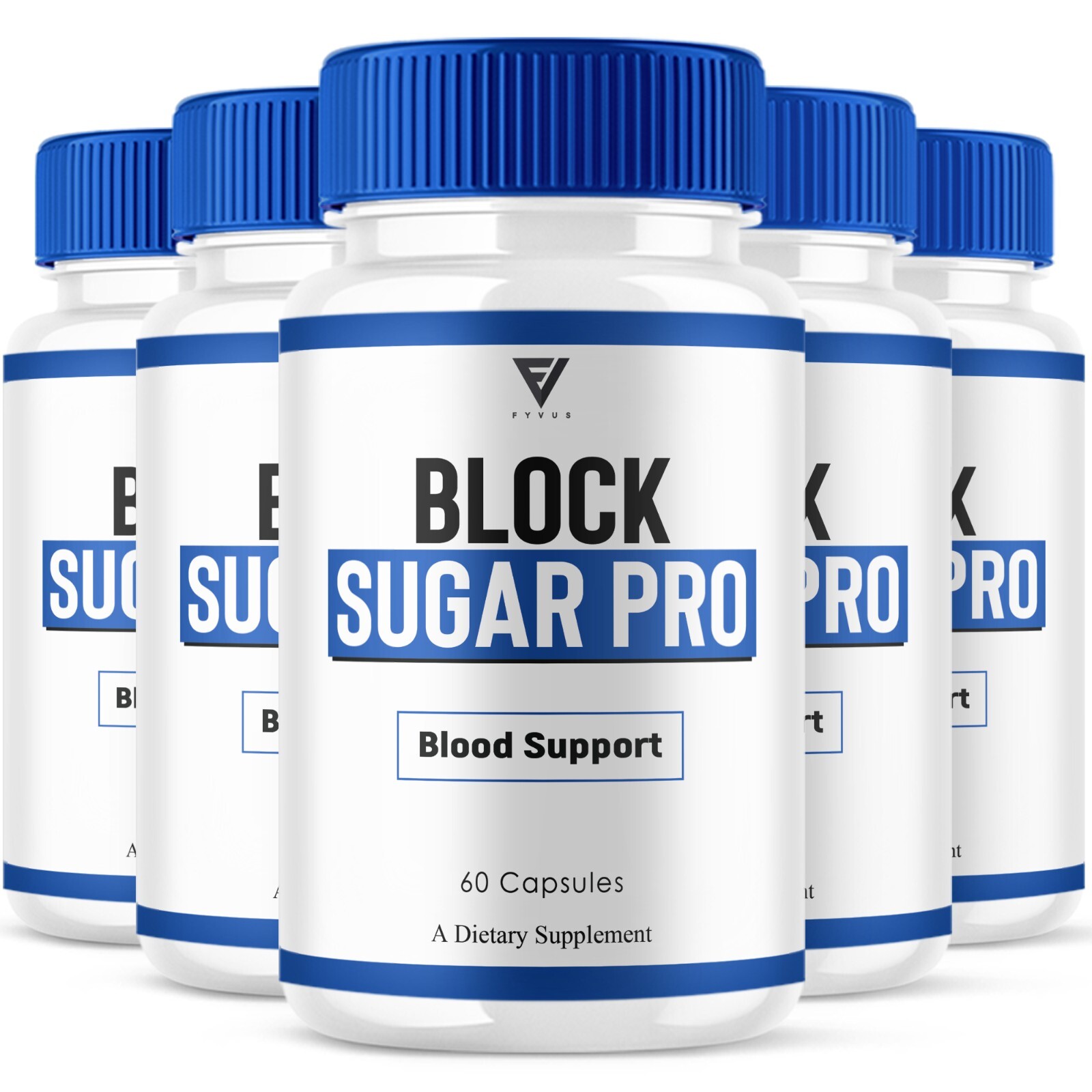 (5 Pack) Block Sugar Pro Blood Support, BlockSugarPro Advanced (300 Capsules)