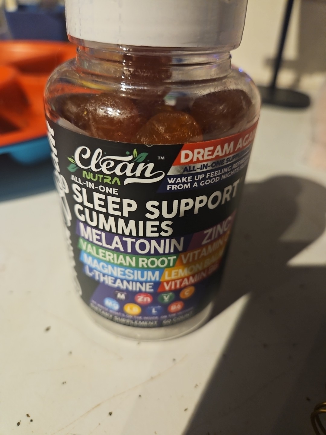 Clean Nutra Melatonin Gummies 10mg | Sleep Aid Valerian Root L-Theanine Ex 11/26