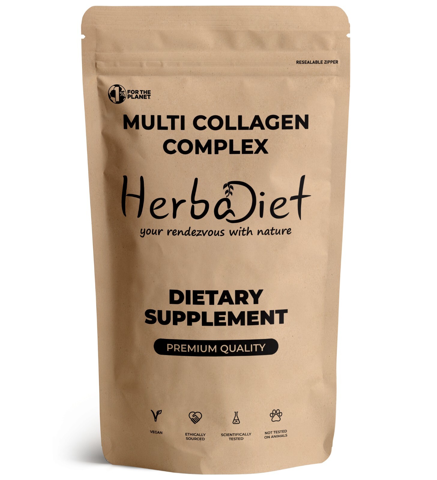 Multi Collagen Peptides Powder – Type I , II, III, V, X – Hydrolyzed Protein