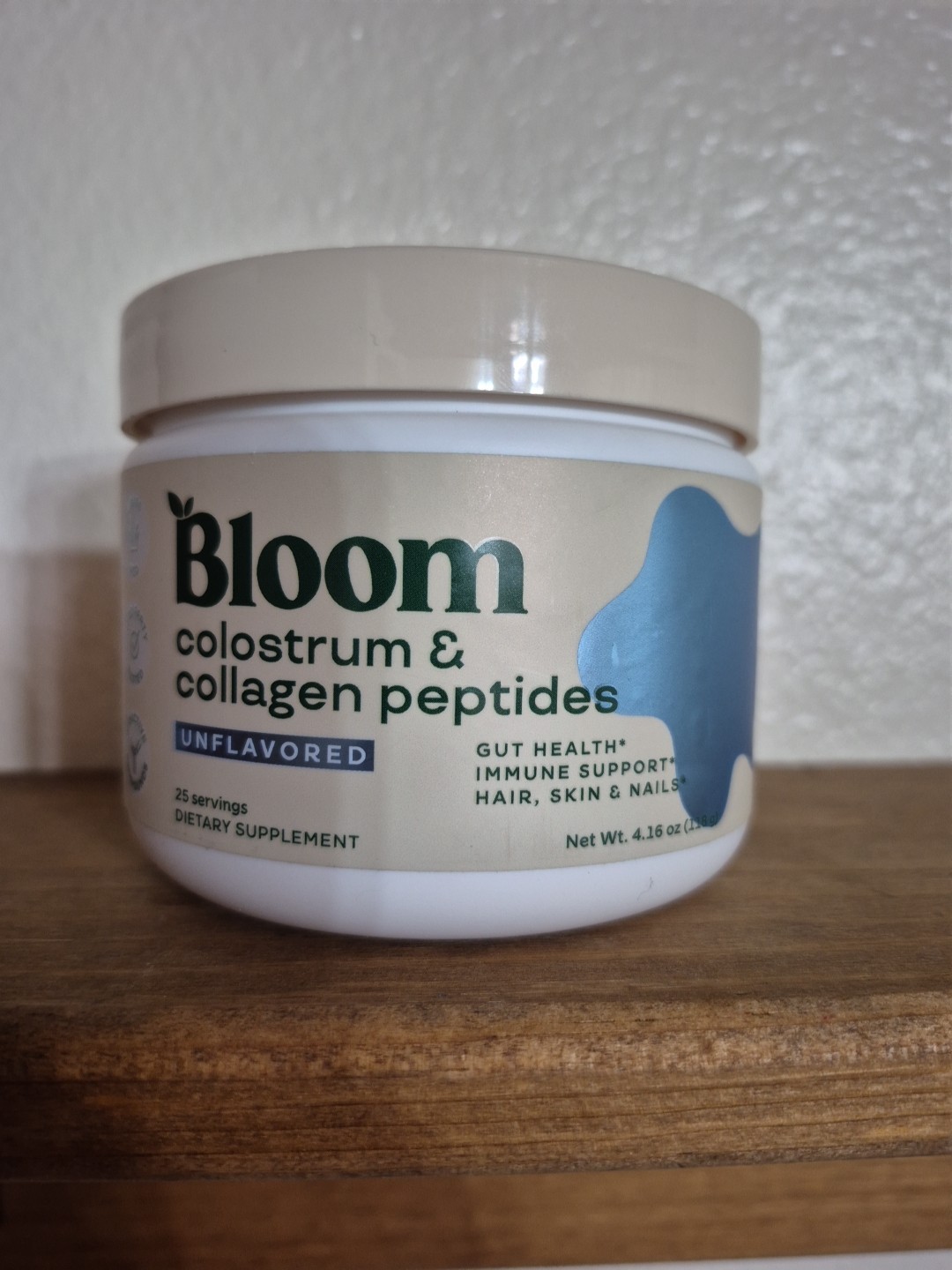 Bloom Colostrum & Collagen Peptides Powder, Unflavored, 25 Servings Unflavored🍒