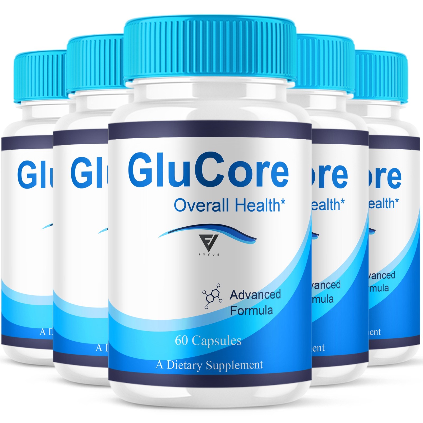(5 Pack) Glucore Blood Support Capsules, Glucore Daily Formula (300 Capsules)