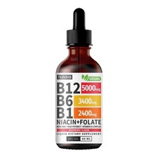 Vitamin B12 and B6 Liquid Drops, B12 Sublingual Vitamin B Complex B 12 Vitamin