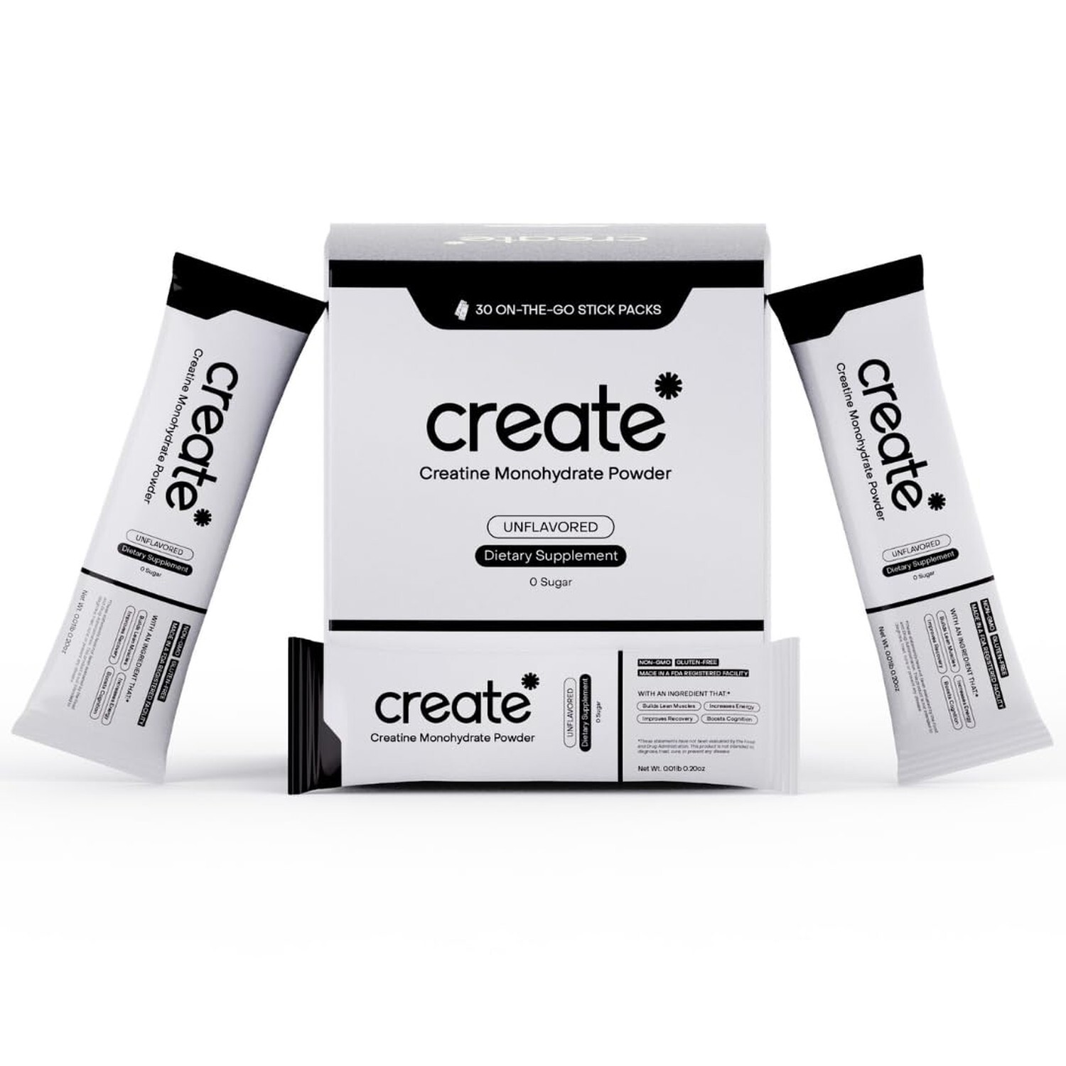 Create Single Serve Creatine Monohydrate Powder – 5g Creapure Creatine | R
