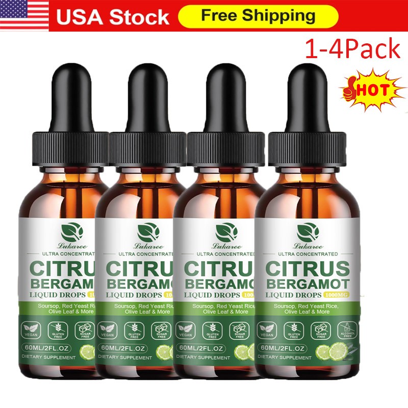 Citrus Bergamot Liquid Drops ,with Soursop,High Absorptio -1000mg Per Serving