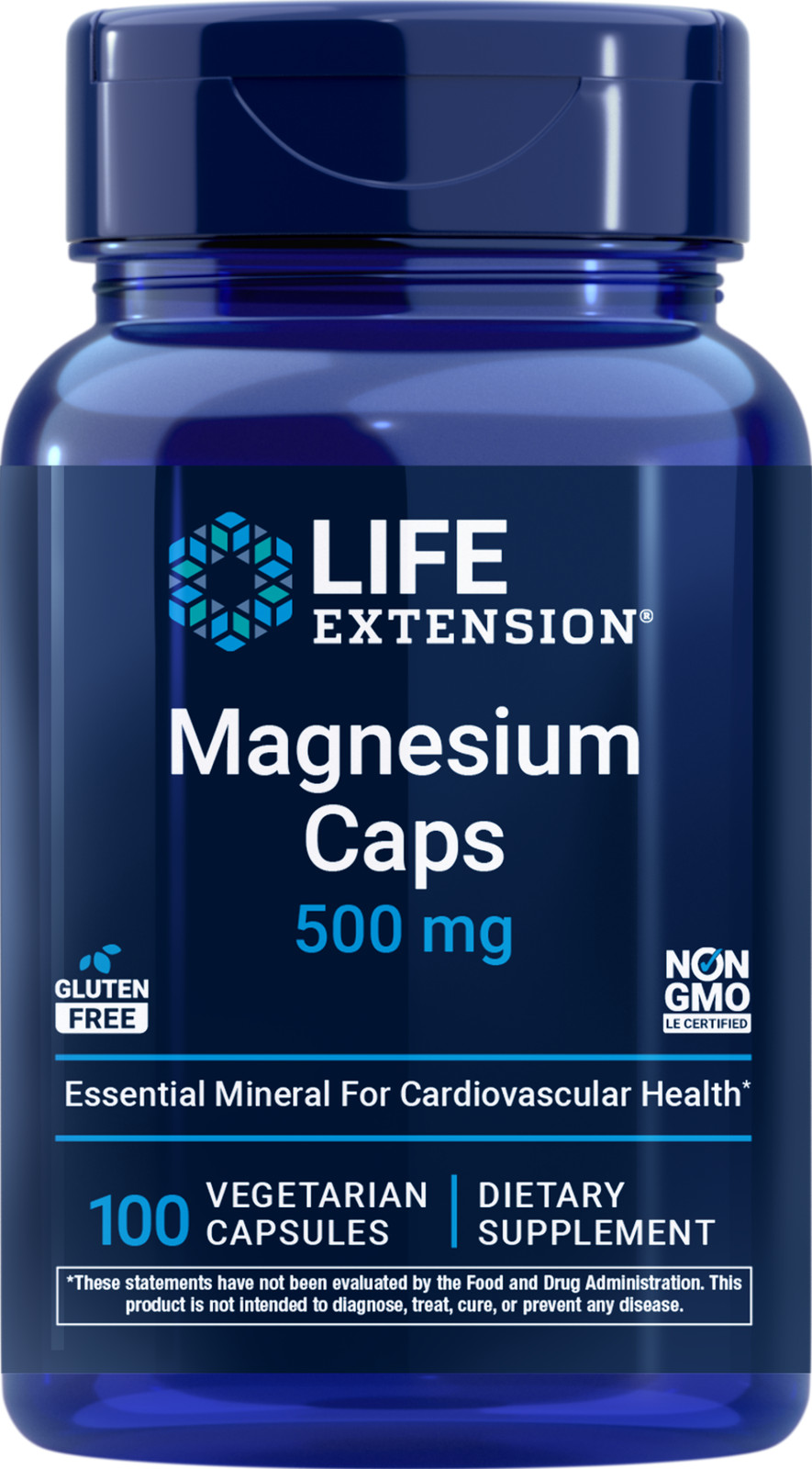 Magnesium Caps 500 mg 100 Capsules Life Extension