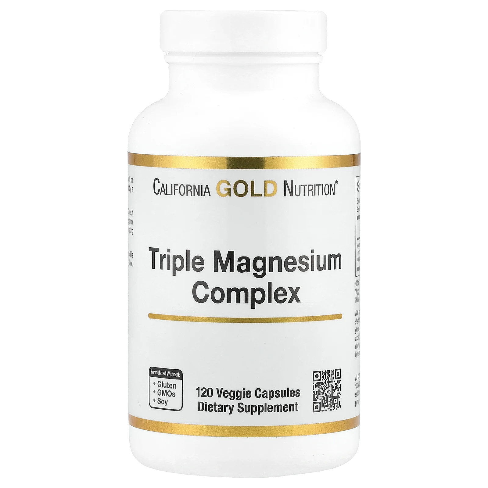 Triple Magnesium Complex, Malate, Citrate & Bisglycinate Chelate, 120 Veggie