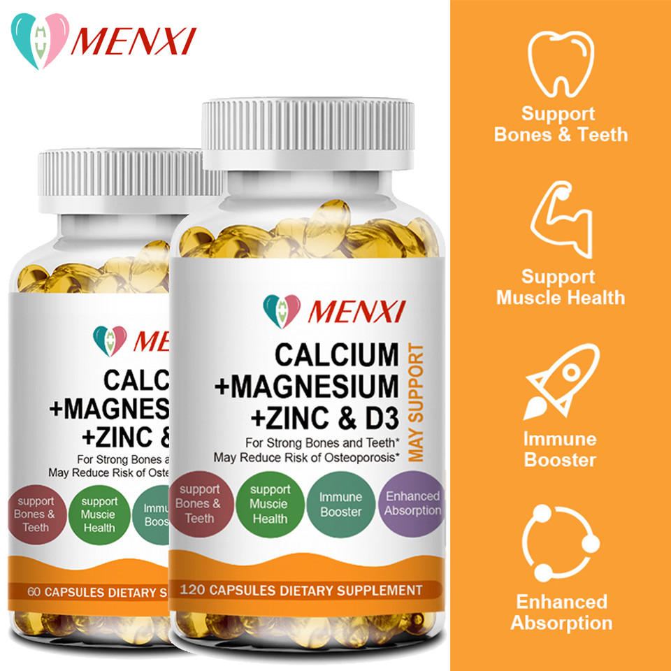 Calcium Magnesium Zinc + Vitamin D3 – Strong for Bone Health Muscle Improvement