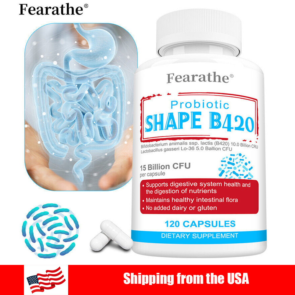 Shape B420 Probiotic 15 Billion CFU Supports Digestive Health 120 Capsules
