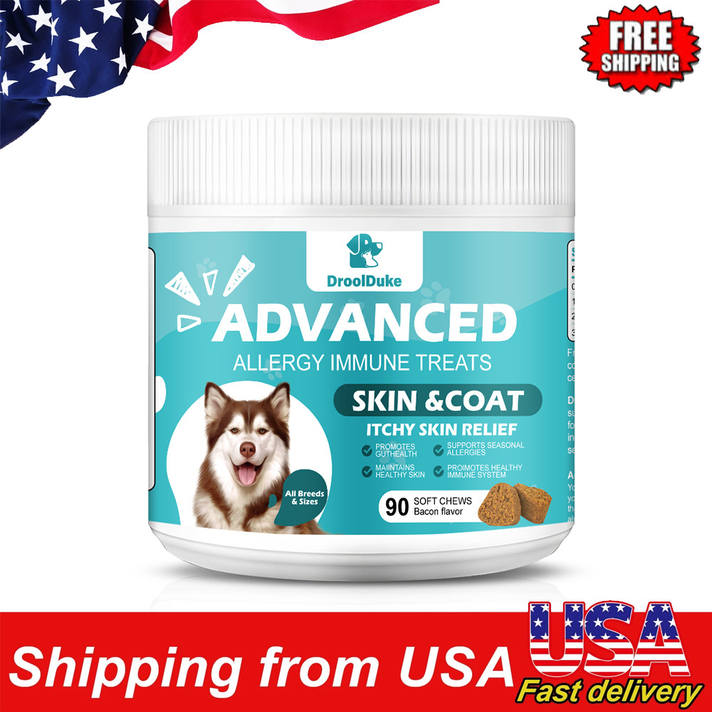 Dog Allergy Relief-Itching Skin Relief- Dog Probiotics for Itchy Skin and Ears