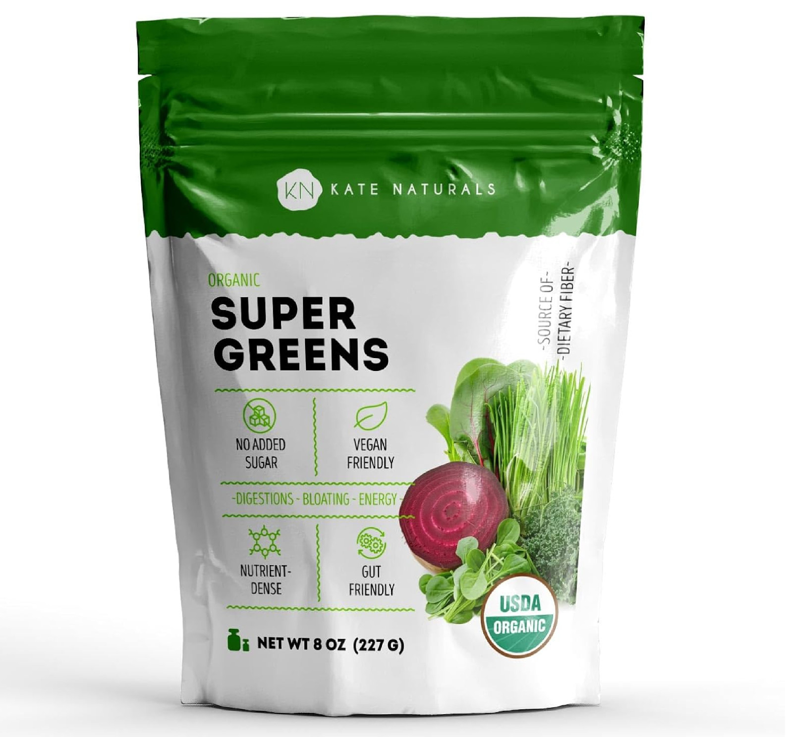 Organic Super Greens Powder. Daily Greens Superfood Blend with Probiotics & F…