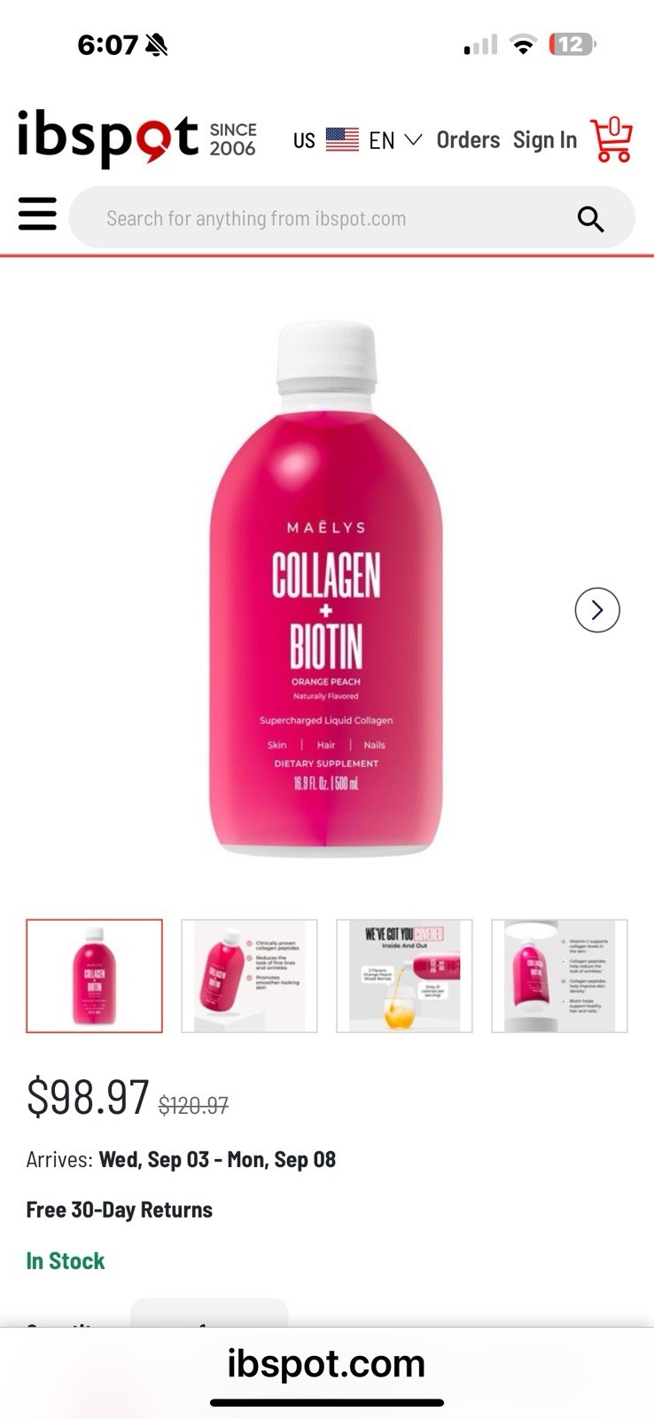 MAËLYS Super Charged Liquid Collagen for Women – Collagen Peptides Supplement…