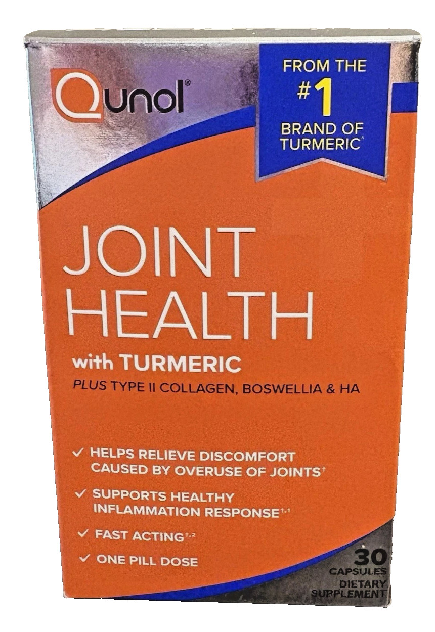Qunol Joint Health with Turmeric and Collagen 30 Capsules, EXP 02/2026+