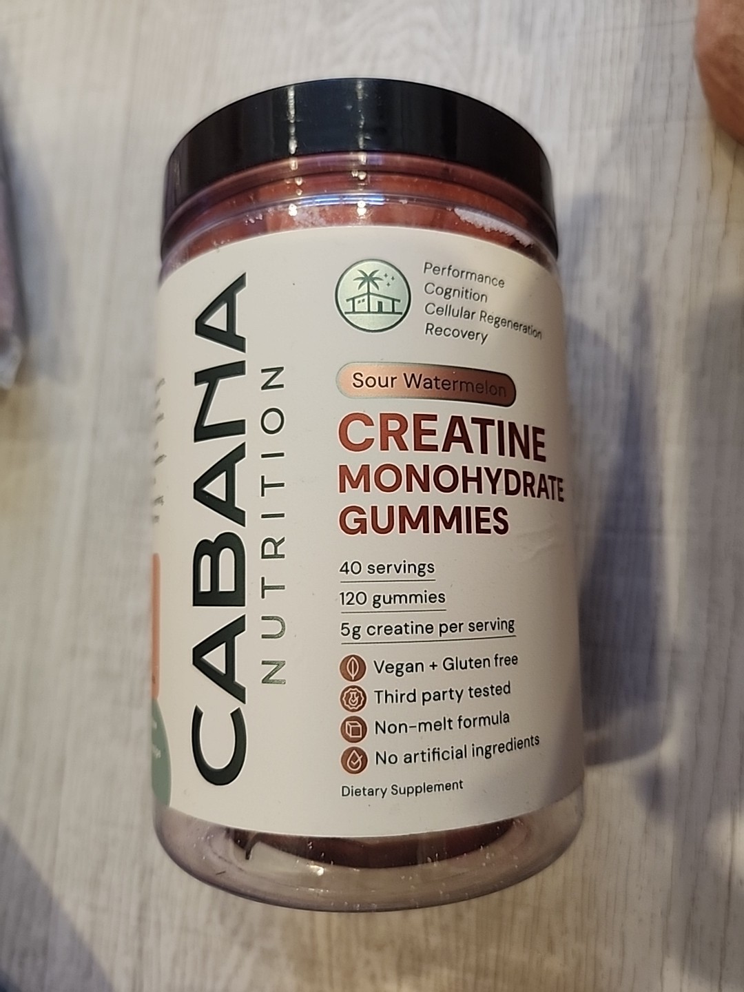 Creatine Monohydrate 5g Watermelon Flavored 120 Gummies -3 per serv EXP 2/27 NEW