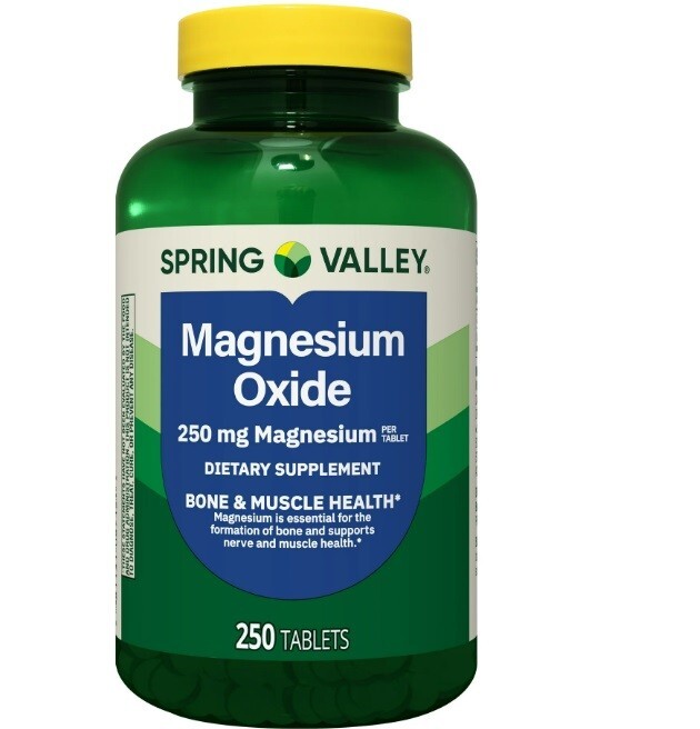 Spring Valley Magnesium Bone & Muscle Supplement Tablets 250 mg 250 Count