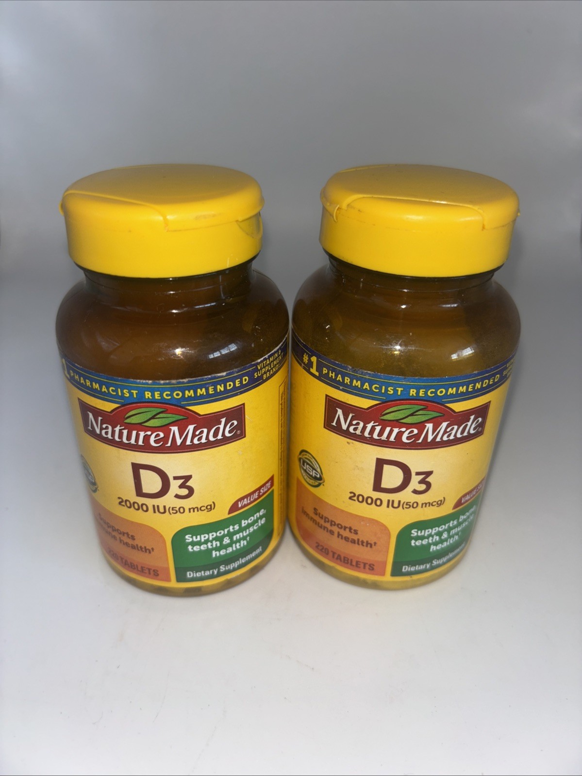 Nature Made Vitamin D3 – 2000 IU (50mcg) – Value Size 220 Tablets – Ex: 12/25