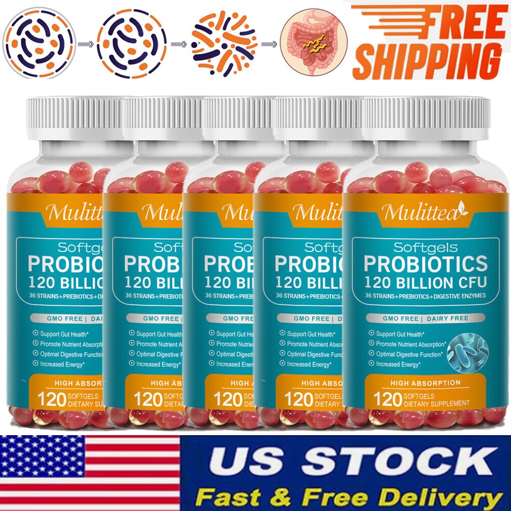 Raw Probiotics 120 Billion CFU Potency Digestive Immune Health 120 Capsules