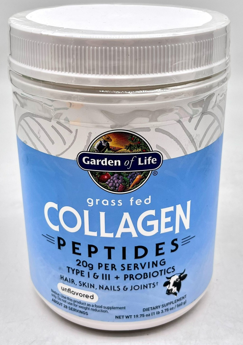 Garden Of Life Grass Fed Collagen Peptides – Unflavored (20g Per Serving)