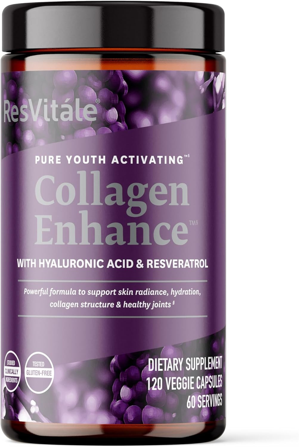 Collagen Enhance – Beauty Supplement with Hyaluronic Acid & Resveratrol – 120 Ca