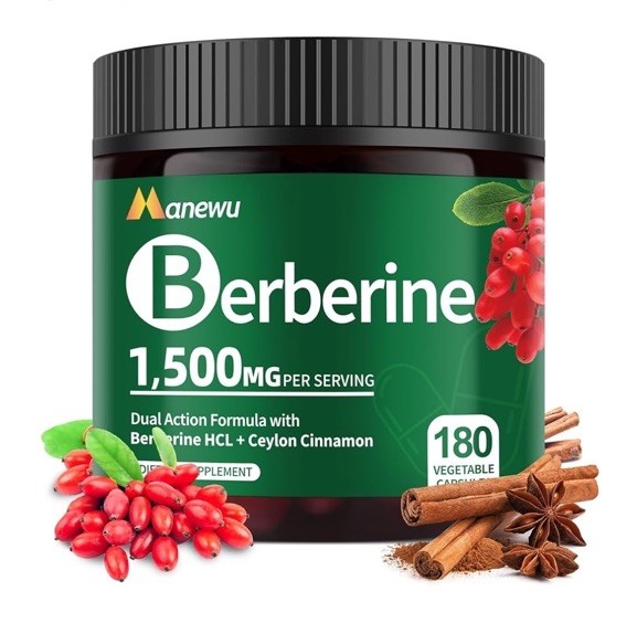 Organic Berberine Supplement – 180 Count with Ceylon Cinnamon BB 2027