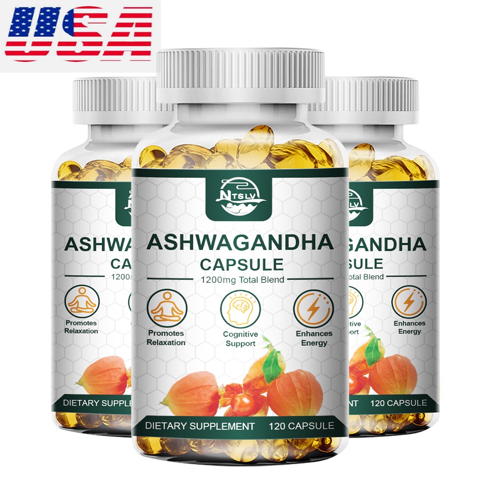 360 Ashwagandha Capsule Stress Relief & Cortisol Balance with Alternative 1200mg
