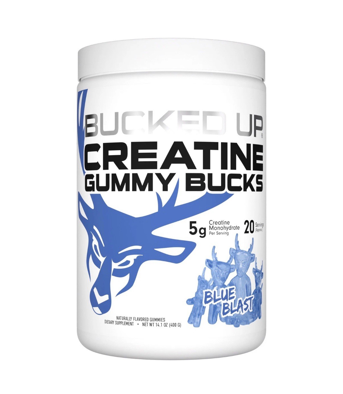Bucked Up Creatine Gummies – Blue Blast -20 Serve Muscle Health