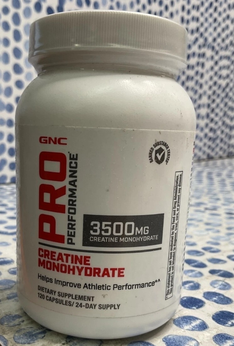 GNC Pro Performance Creatine Monohydrate Pills 3500Mg, 120 Capsules, Ex 08/2025