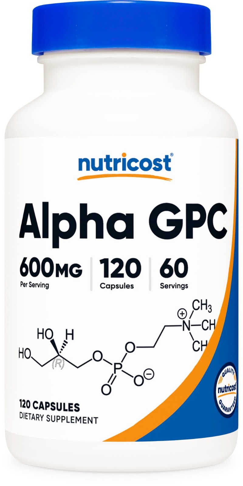 Nutricost Alpha GPC 600mg Per Serving, 120 Vegetarian Capsules – Non-GMO
