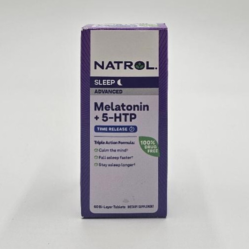 Natrol Melatonin + 5 HTP Advanced Sleep – 60 Bi-Layer Tablets R0030