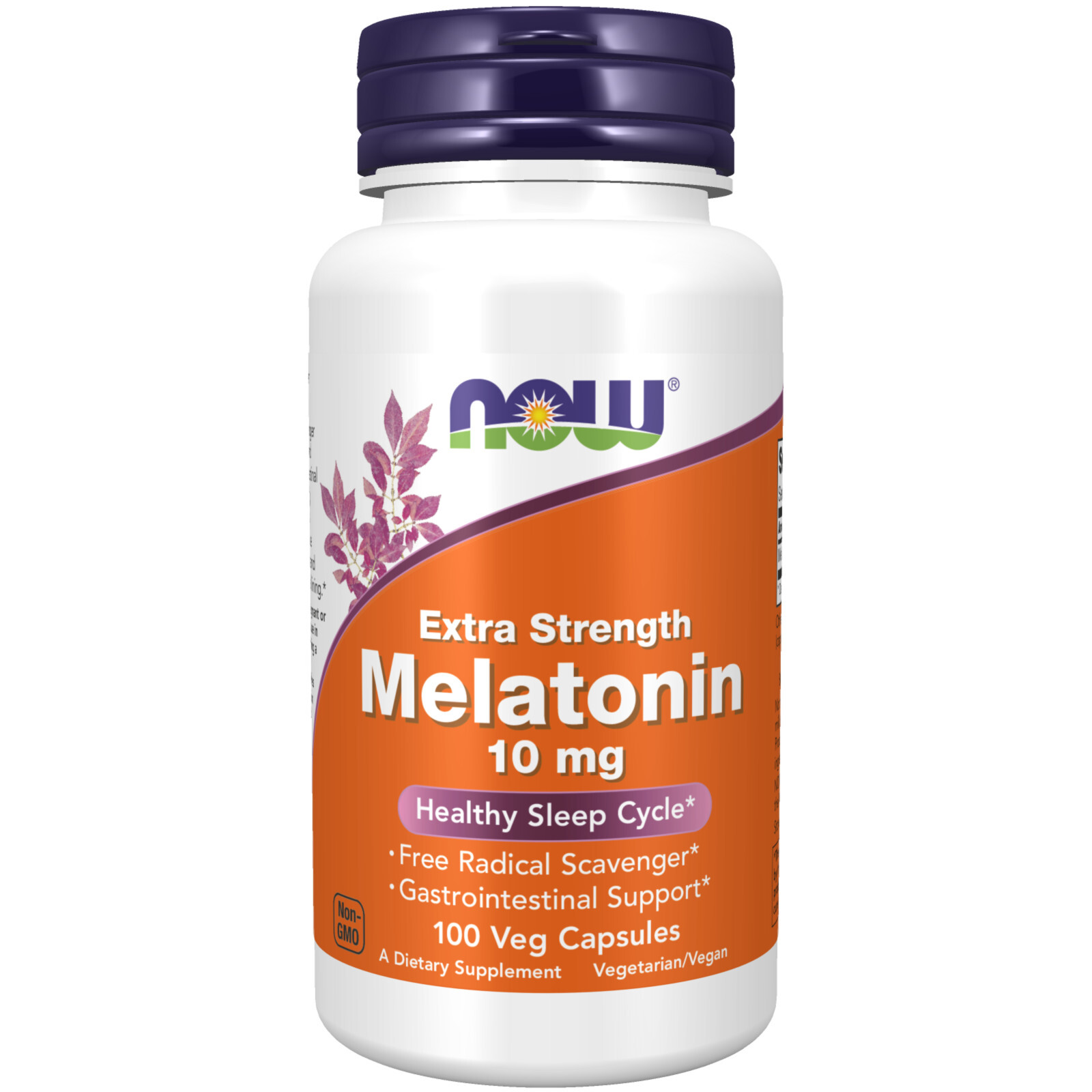 NOW Melatonin Extra Strength 10 mg – 100 Veg Capsules , Healthy Sleep Cycle