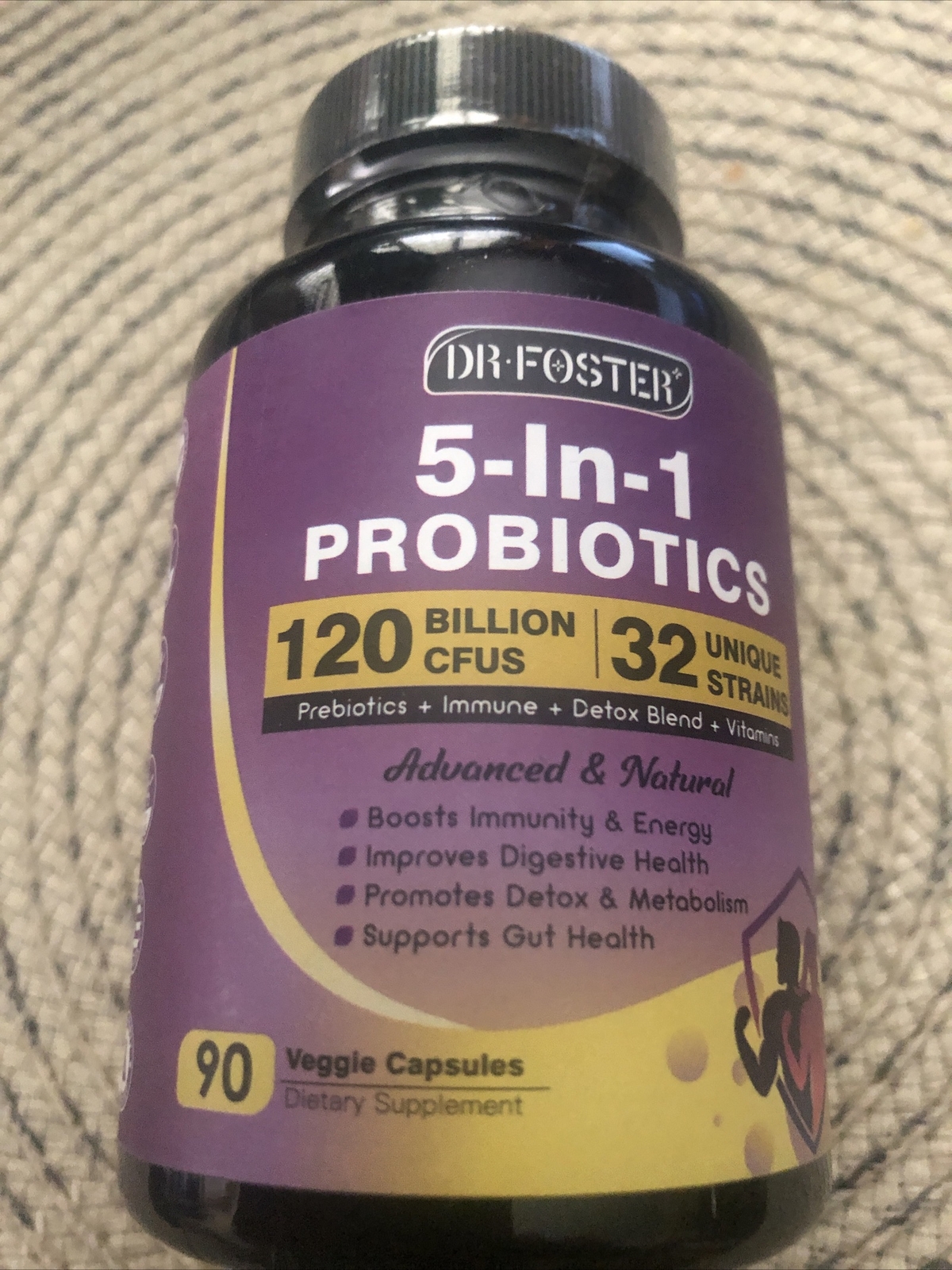 5-in-1 Probiotics/120 BillionCFUS/32 Unique Strains /Immune/Detox Blend/ Ex02 27