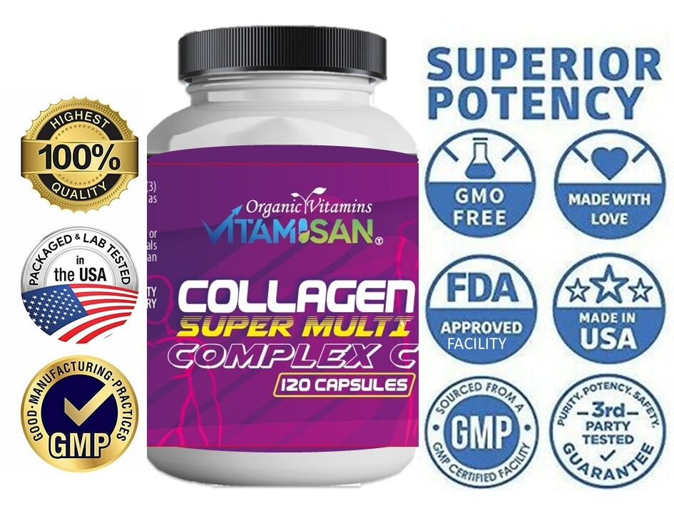 Hydrolyzed Multi Collagen Peptide Capsules for Keto Hair Skin Nails Anti-Aging C