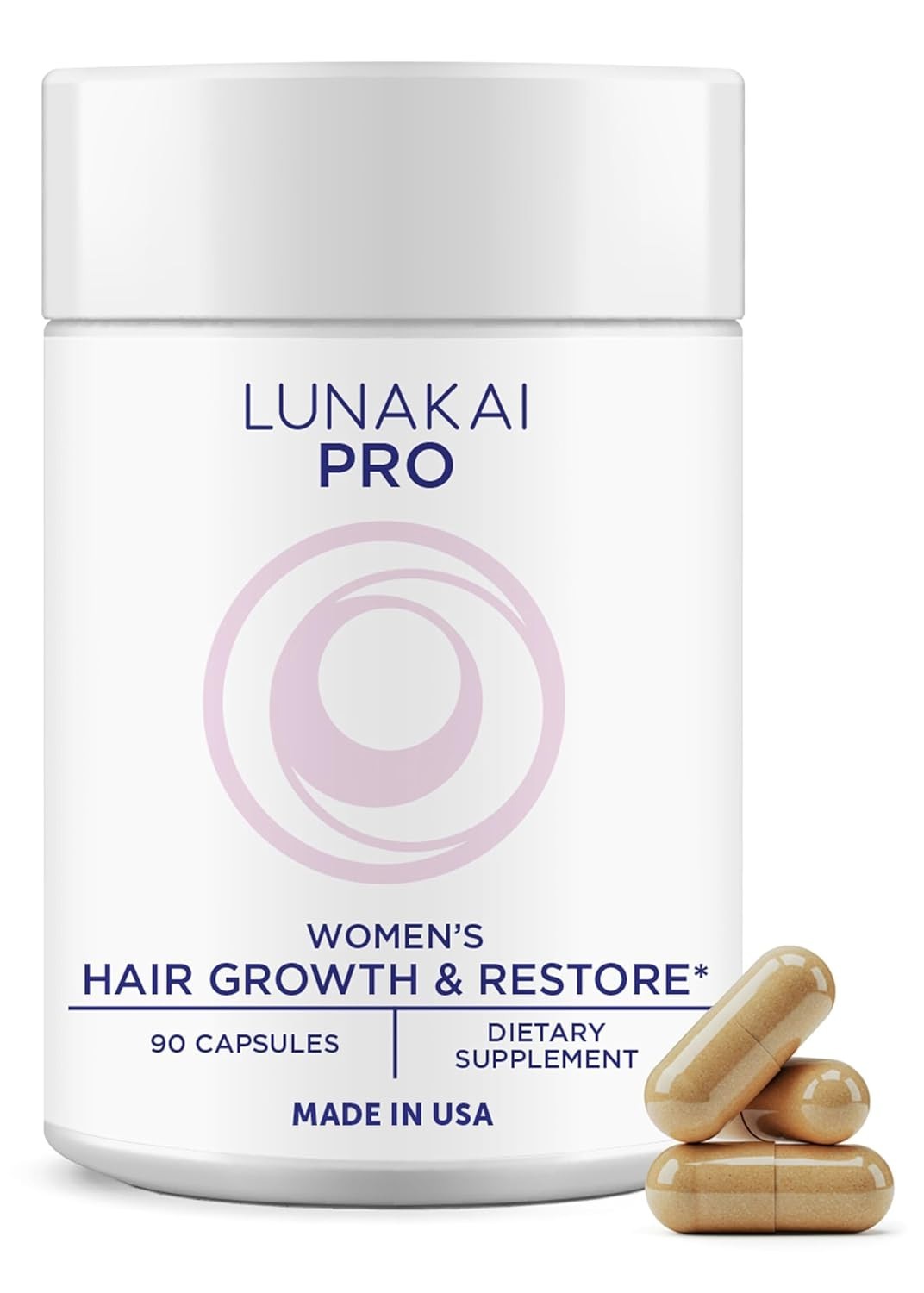 Lunakai Pro Women’s Hair Growth & Restore 90 Capsules Biotin Selenium Collagen