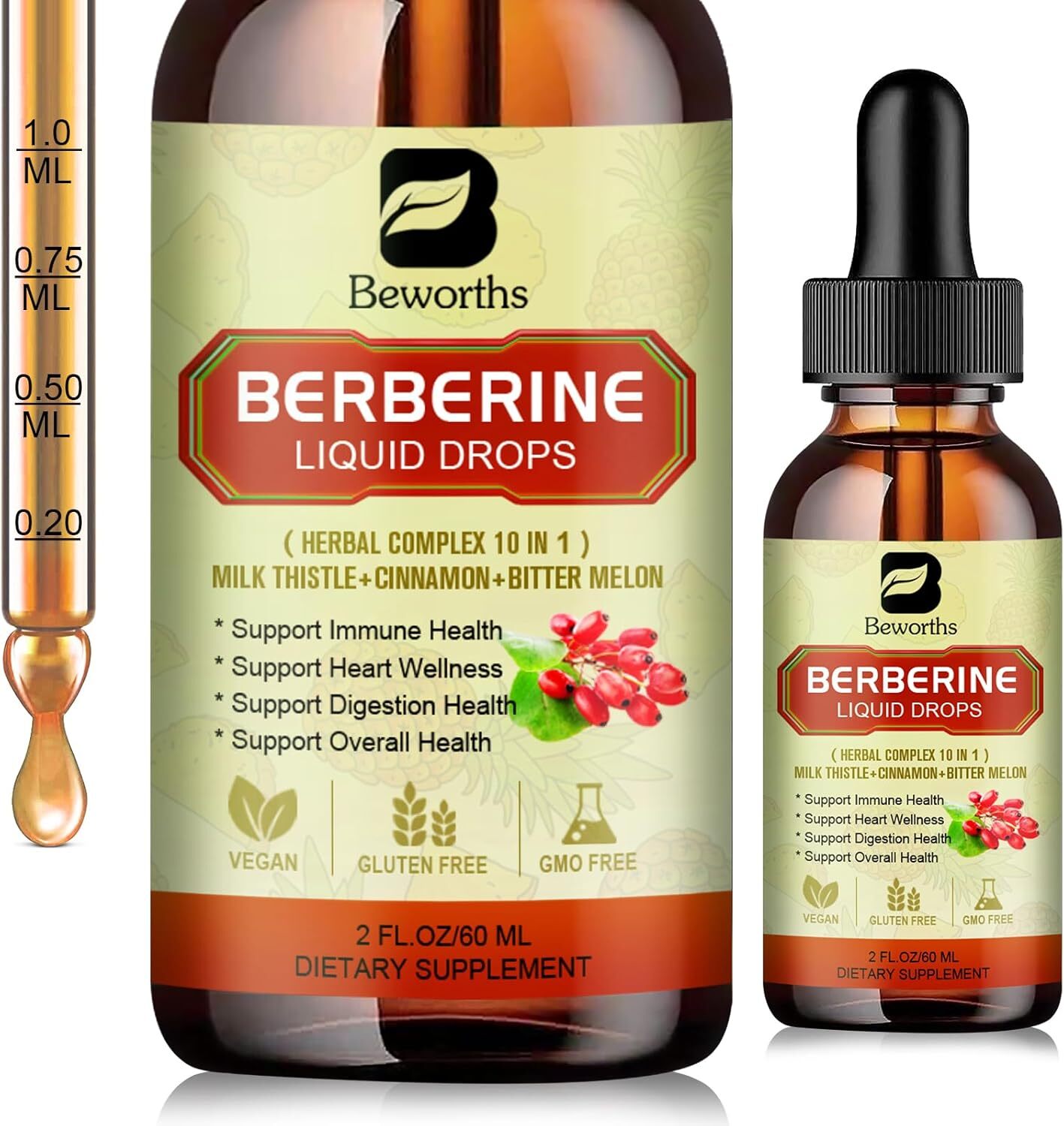 Premium Berberine Supplement Veggie Supplement for Immune Digestion System