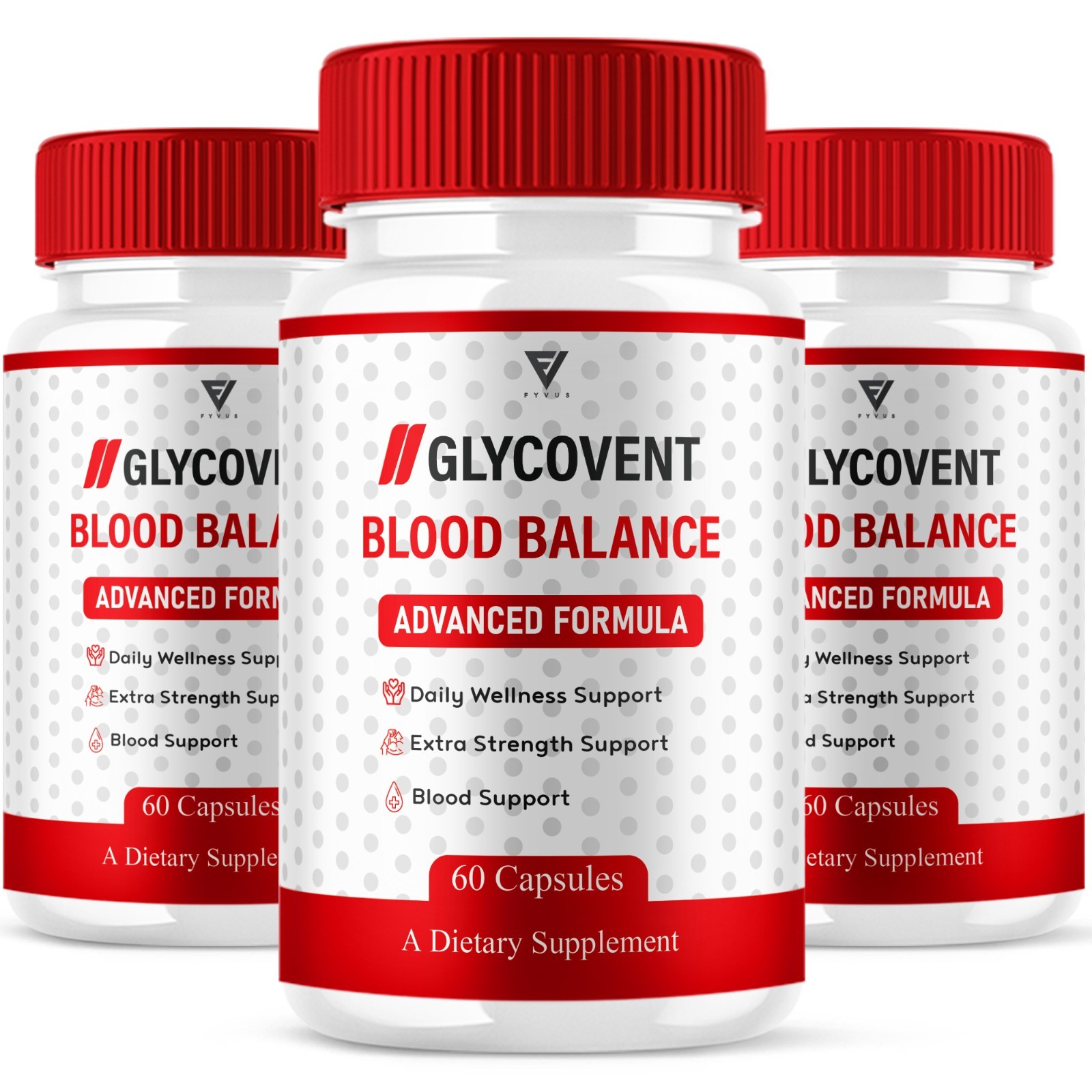 (3 Pack) Glycovent Blood Support Capsules, Glyco Vent Supplement (180 Capsules)