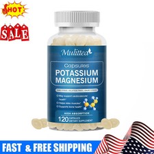 Potassium Magnesium 120 Capsules Sleep,Immune Booster,Bone& Muscle Health