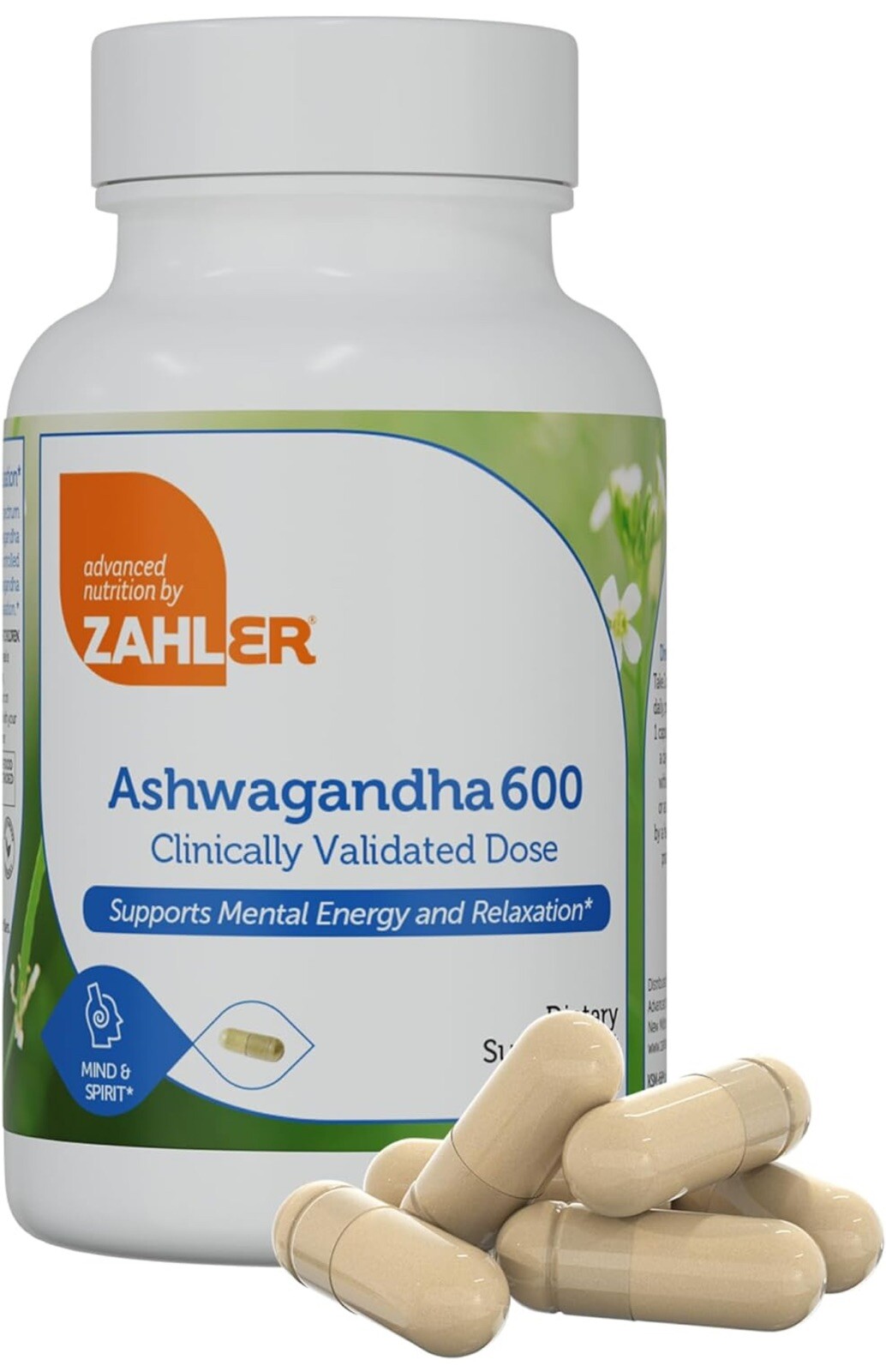 Zahler Ashwagandha Capsules, KSM-66 Aswhagandha 600mg Supplement Relaxation 60ct