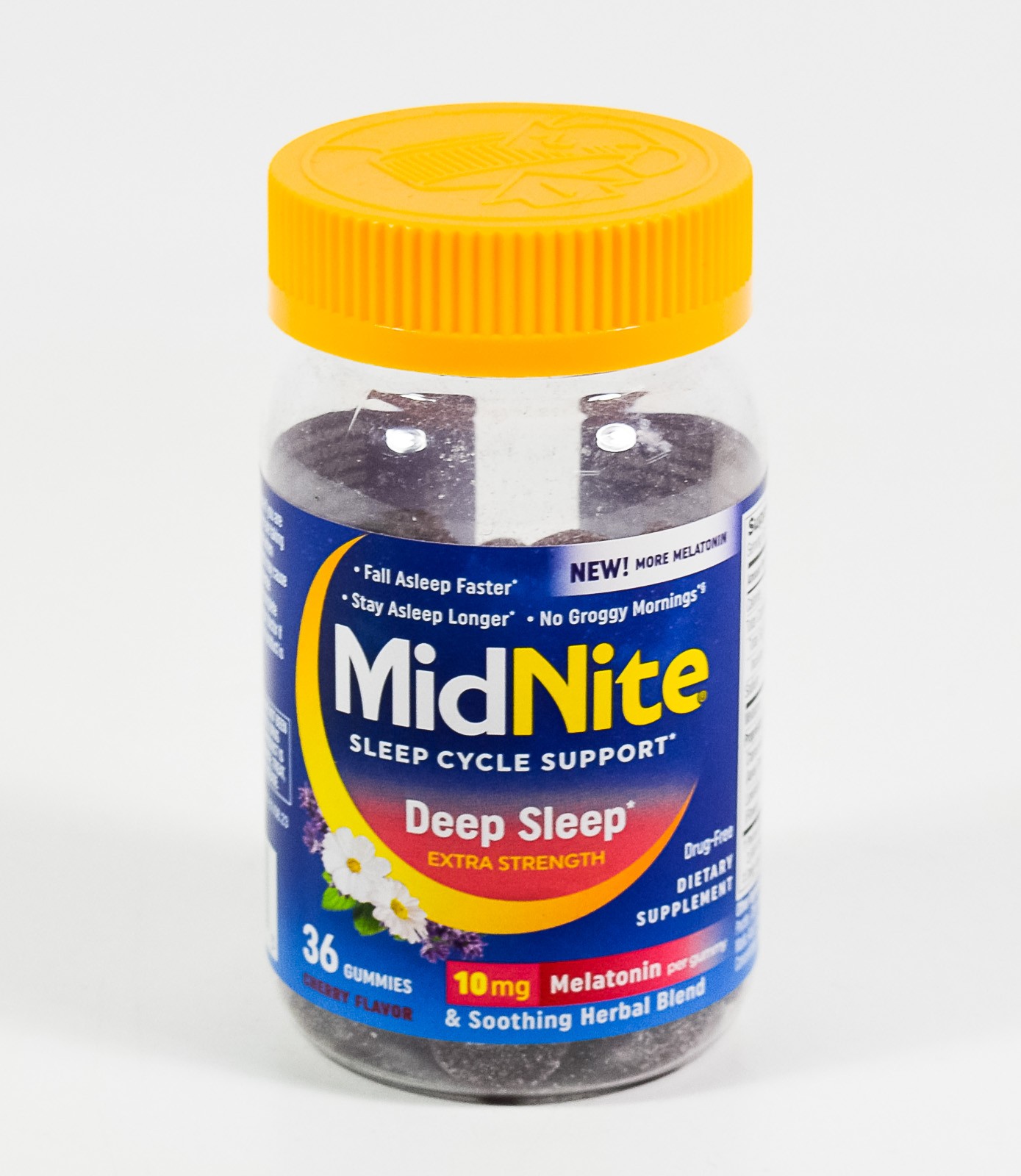 MidNite DEEP SLEEP Cycle Support 10mg Melatonin 36 Cherry GUMMIES 04/2026