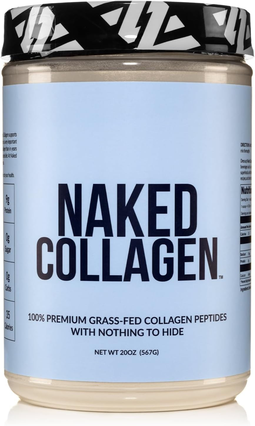 Naked Collagen Peptides Protein Powder, 60 Servings, Pasture-Raised, Unflavor…