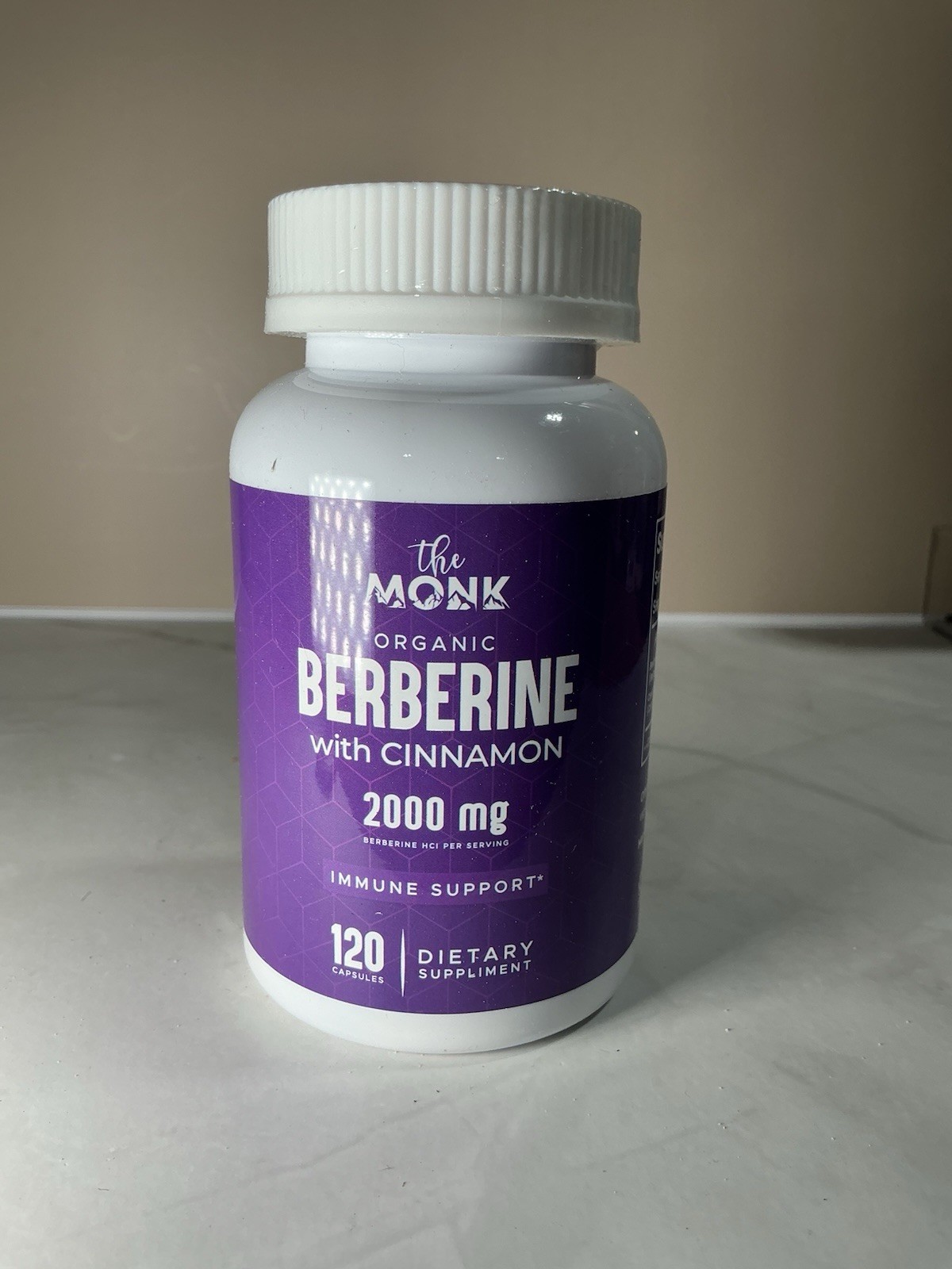 The Monk Organic Berberine Cinnamon 2000mg Immune Support 120ct Exp 2027