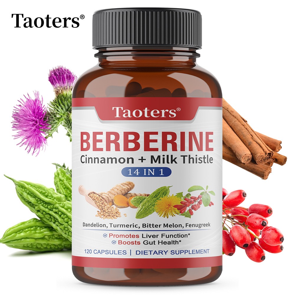 Berberine Cinnamon 14 In 1 Herbal Supplements Cardiovascular Liver Gut Supports